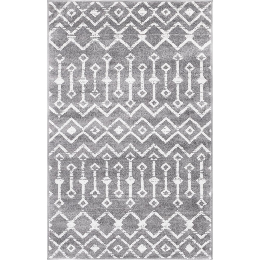 Rug Unique Loom Moroccan Trellis Dark Gray Rectangular 3' 3 x 5' 3 Rug Unique Loom Moroccan Trellis Dark Gray Rectangular 3' 3 x 5' 3