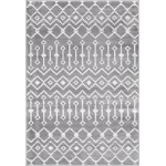 Rug Unique Loom Moroccan Trellis Dark Gray Rectangular 4' 0 x 6' 0