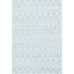 Rug Unique Loom Moroccan Trellis Light Blue Rectangular 4' 0 x 6' 0