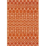 Rug Unique Loom Moroccan Trellis Orange Rectangular 4' 0 x 6' 0