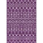 Rug Unique Loom Moroccan Trellis Violet Rectangular 4' 0 x 6' 0