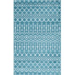 Rug Unique Loom Moroccan Trellis Teal Rectangular 5' 0 x 8' 0