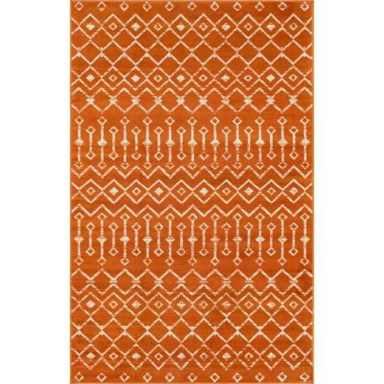 Rug Unique Loom Moroccan Trellis Orange Rectangular 5' 0 x 8' 0