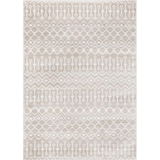 Rug Unique Loom Moroccan Trellis Beige Rectangular 7' 0 x 10' 0