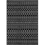 Rug Unique Loom Moroccan Trellis Black Rectangular 7' 0 x 10' 0