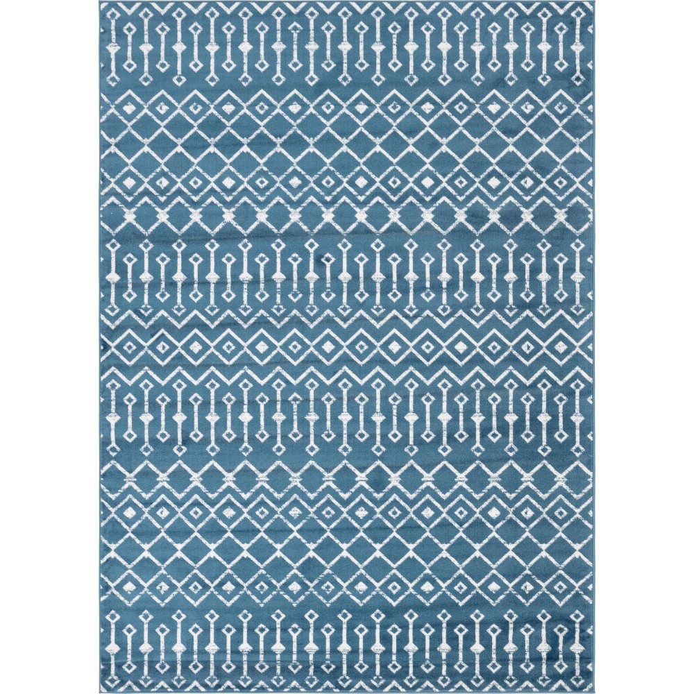Rug Unique Loom Moroccan Trellis Dark Blue Rectangular 7' 0 x 10' 0 Rug Unique Loom Moroccan Trellis Dark Blue Rectangular 7' 0 x 10' 0