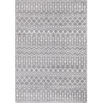 Rug Unique Loom Moroccan Trellis Dark Gray Rectangular 7' 0 x 10' 0