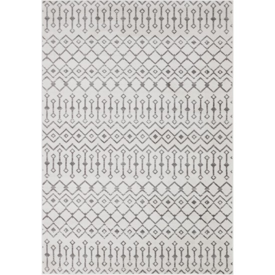 Rug Unique Loom Moroccan Trellis Ivory Rectangular 7' 0 x 10' 0