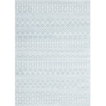 Rug Unique Loom Moroccan Trellis Light Blue Rectangular 7' 0 x 10' 0