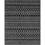 Rug Unique Loom Moroccan Trellis Black Rectangular 8' 0 x 10' 0