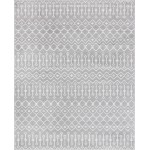 Rug Unique Loom Moroccan Trellis Light Gray Rectangular 8' 0 x 10' 0