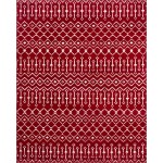 Rug Unique Loom Moroccan Trellis Red Rectangular 8' 0 x 10' 0