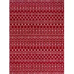 Rug Unique Loom Moroccan Trellis Red Rectangular 8' 0 x 11' 0