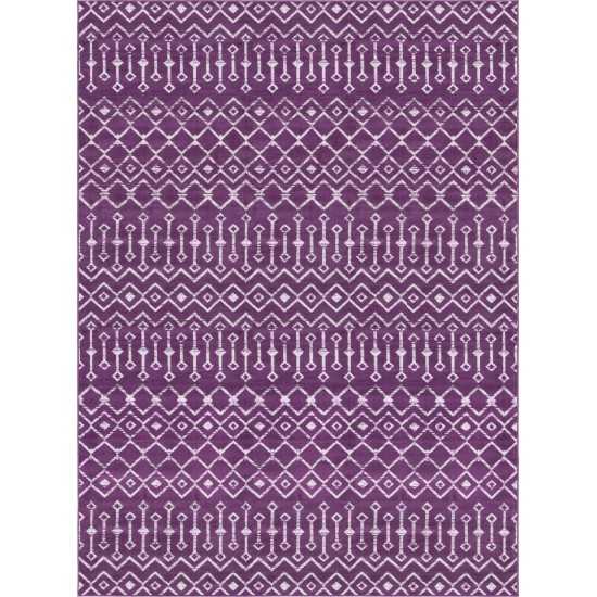 Rug Unique Loom Moroccan Trellis Violet Rectangular 8' 0 x 11' 0