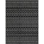 Rug Unique Loom Moroccan Trellis Black Rectangular 9' 0 x 12' 0