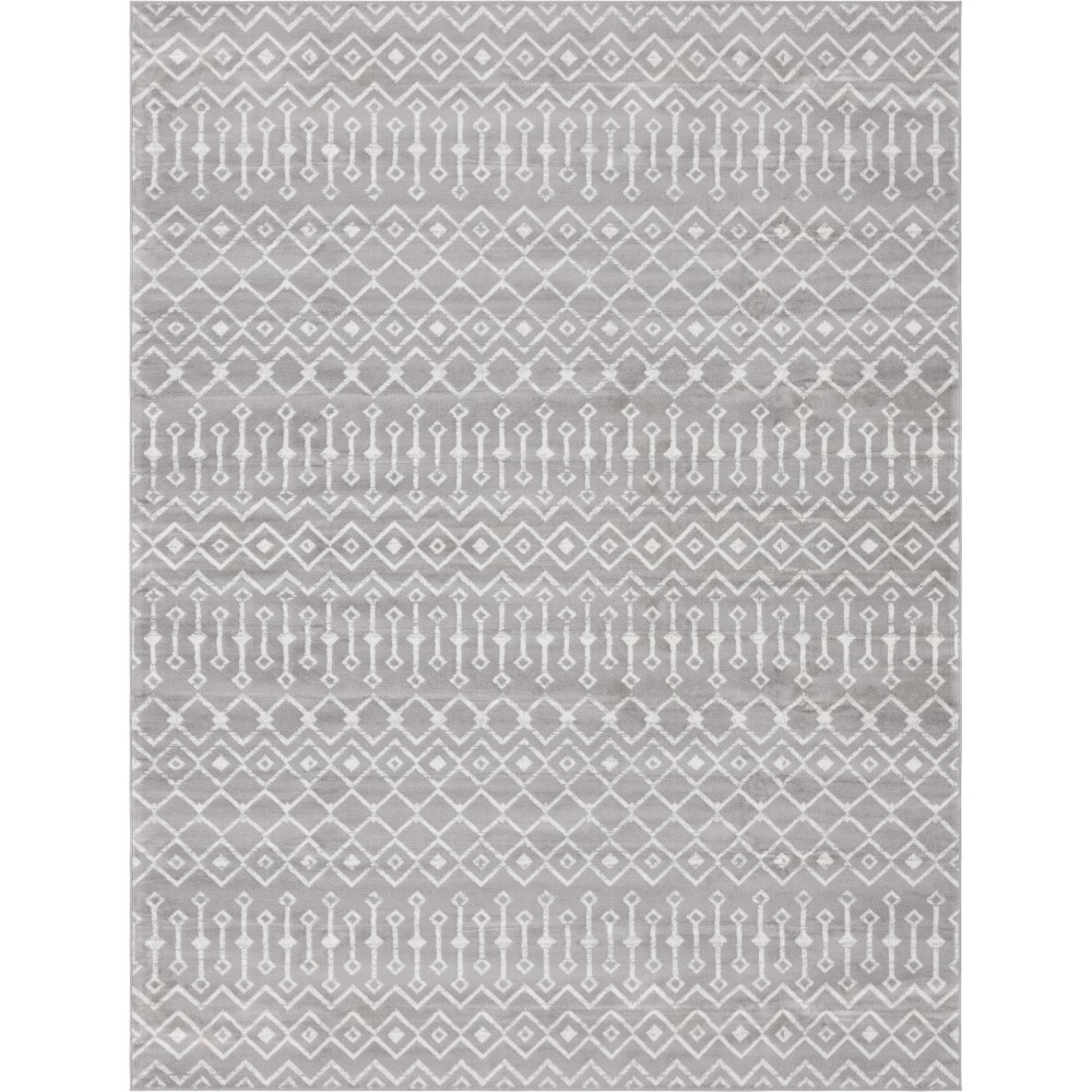 Rug Unique Loom Moroccan Trellis Light Gray Rectangular 9' 0 x 12' 0 Rug Unique Loom Moroccan Trellis Light Gray Rectangular 9' 0 x 12' 0