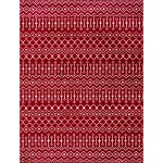 Rug Unique Loom Moroccan Trellis Red Rectangular 9' 0 x 12' 0