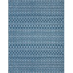 Rug Unique Loom Moroccan Trellis Dark Blue Rectangular 9' 10 x 13' 0