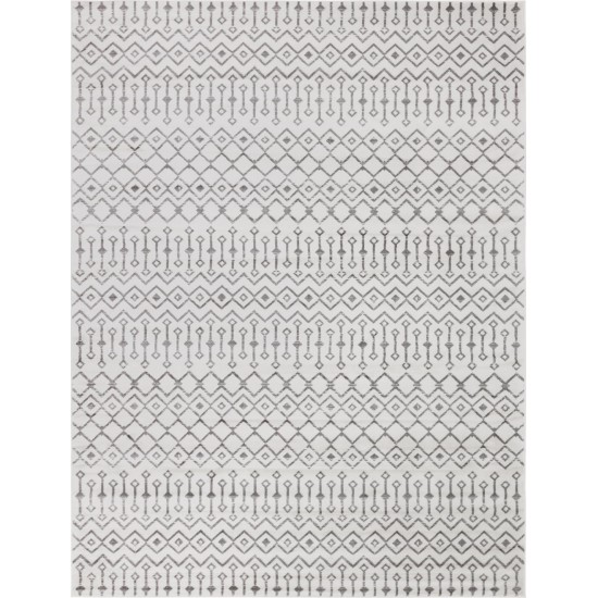 Rug Unique Loom Moroccan Trellis Ivory Rectangular 9' 10 x 13' 0