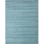Rug Unique Loom Moroccan Trellis Teal Rectangular 9' 10 x 13' 0