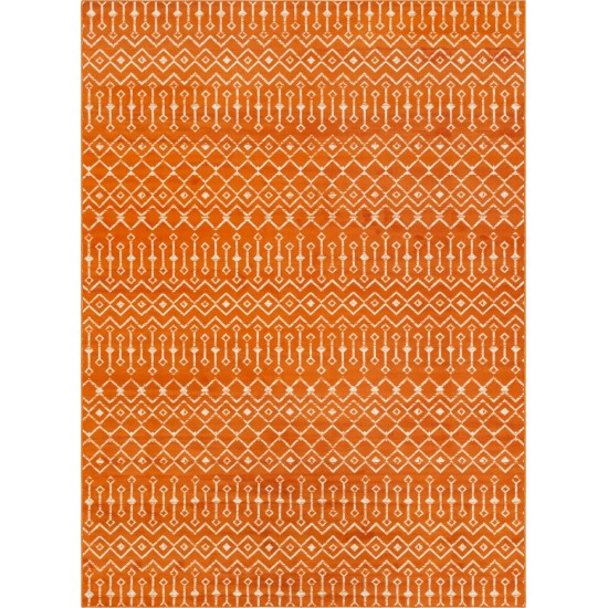 Rug Unique Loom Moroccan Trellis Orange Rectangular 9' 10 x 13' 0