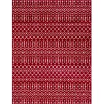 Rug Unique Loom Moroccan Trellis Red Rectangular 9' 10 x 13' 0