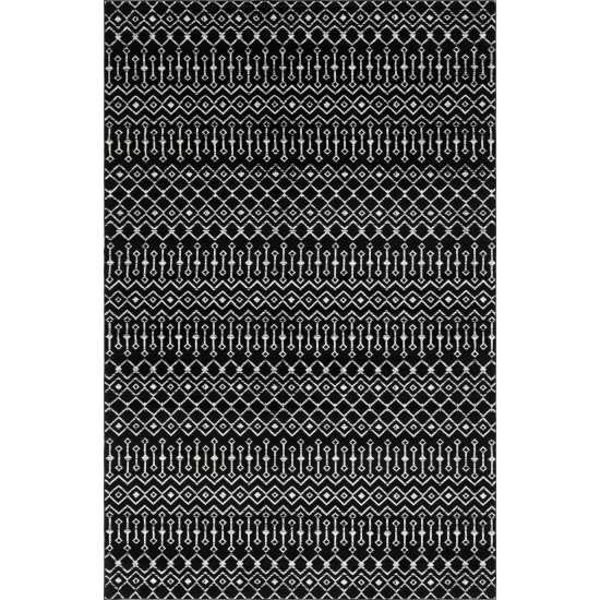 Rug Unique Loom Moroccan Trellis Black Rectangular 10' 8 x 16' 5