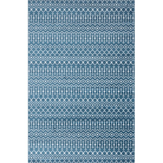 Rug Unique Loom Moroccan Trellis Dark Blue Rectangular 10' 8 x 16' 5