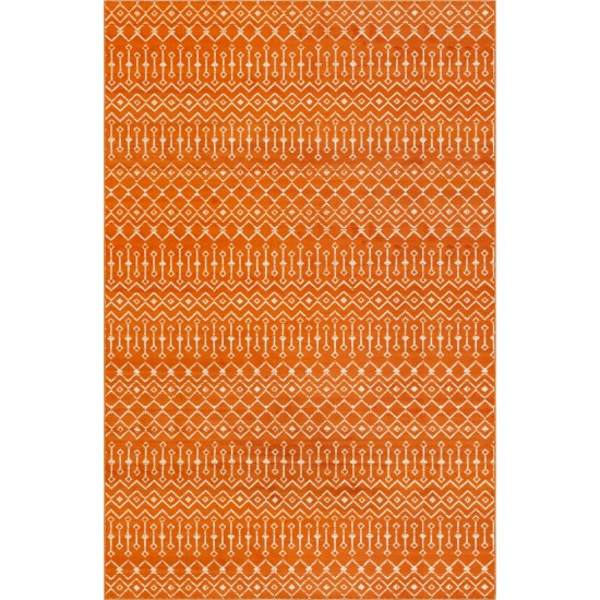 Rug Unique Loom Moroccan Trellis Orange Rectangular 10' 8 x 16' 5