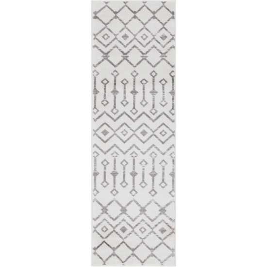 Rug Unique Loom Moroccan Trellis Ivory Runner 2' 0 x 6' 7