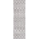 Rug Unique Loom Moroccan Trellis Light Gray Runner 2' 0 x 6' 7