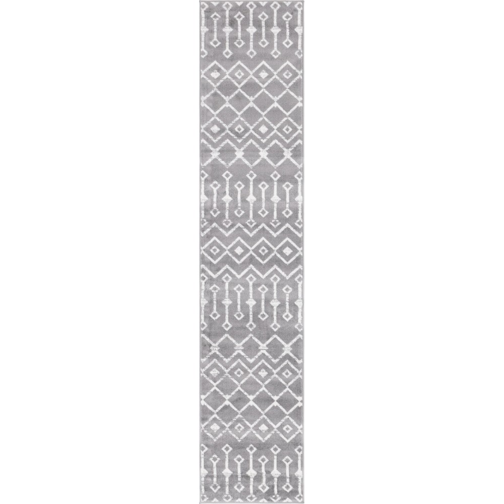 Rug Unique Loom Moroccan Trellis Dark Gray Runner 2' 0 x 9' 10 Rug Unique Loom Moroccan Trellis Dark Gray Runner 2' 0 x 9' 10