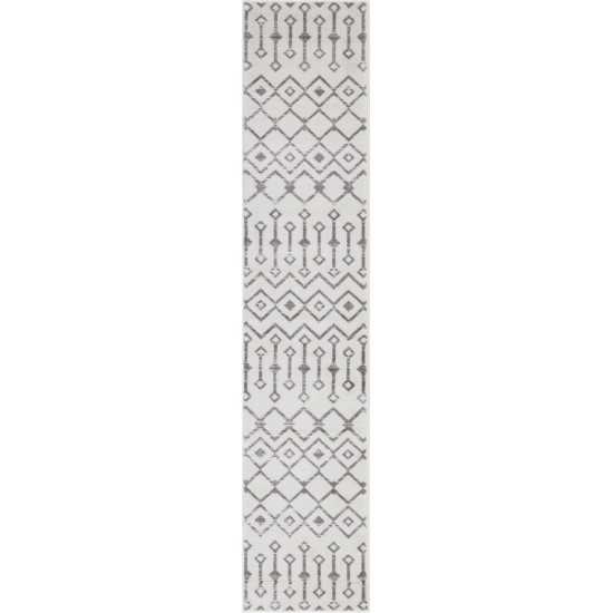 Rug Unique Loom Moroccan Trellis Ivory Runner 2' 0 x 9' 10