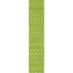 Rug Unique Loom Moroccan Trellis Green Runner 2' 0 x 9' 10