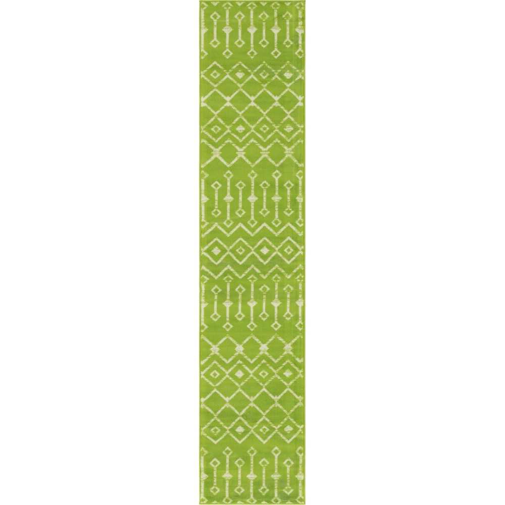 Rug Unique Loom Moroccan Trellis Green Runner 2' 0 x 9' 10 Rug Unique Loom Moroccan Trellis Green Runner 2' 0 x 9' 10