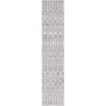 Rug Unique Loom Moroccan Trellis Light Gray Runner 2' 0 x 9' 10