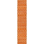 Rug Unique Loom Moroccan Trellis Orange Runner 2' 0 x 9' 10