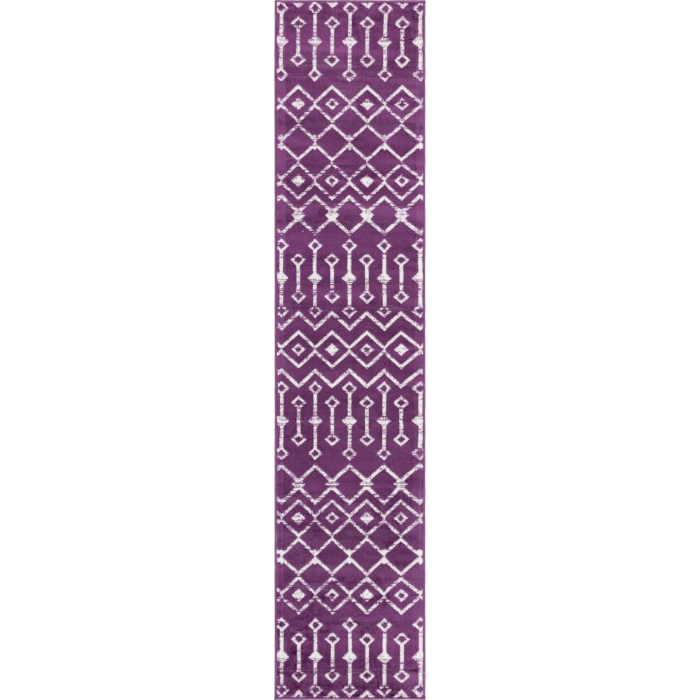 Rug Unique Loom Moroccan Trellis Violet Runner 2' 0 x 9' 10 Rug Unique Loom Moroccan Trellis Violet Runner 2' 0 x 9' 10