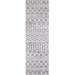 Rug Unique Loom Moroccan Trellis Dark Gray Runner 2' 6 x 8' 2