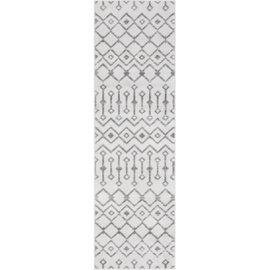 Rug Unique Loom Moroccan Trellis Ivory Runner 2' 6 x 8' 2