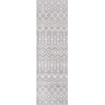 Rug Unique Loom Moroccan Trellis Light Gray Runner 2' 6 x 8' 2