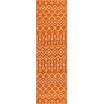 Rug Unique Loom Moroccan Trellis Orange Runner 2' 6 x 8' 2