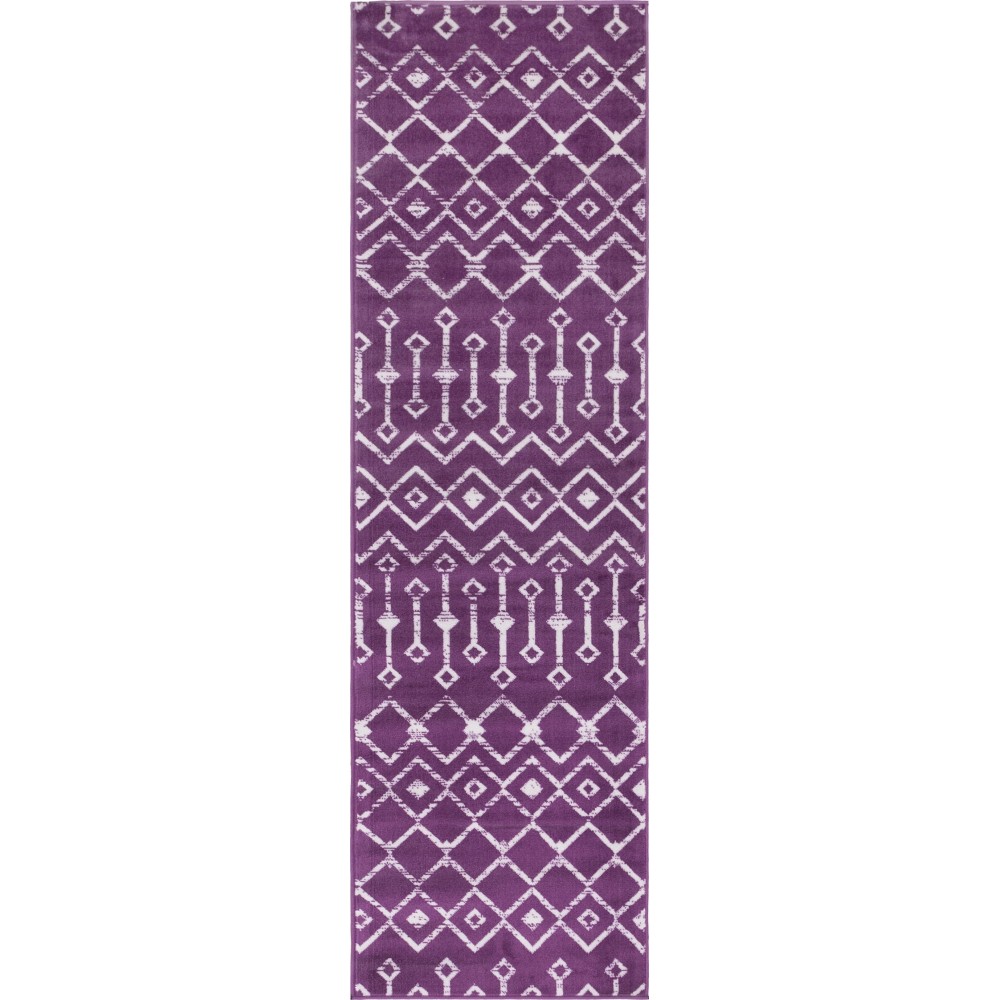 Rug Unique Loom Moroccan Trellis Violet Runner 2' 6 x 8' 2 Rug Unique Loom Moroccan Trellis Violet Runner 2' 6 x 8' 2