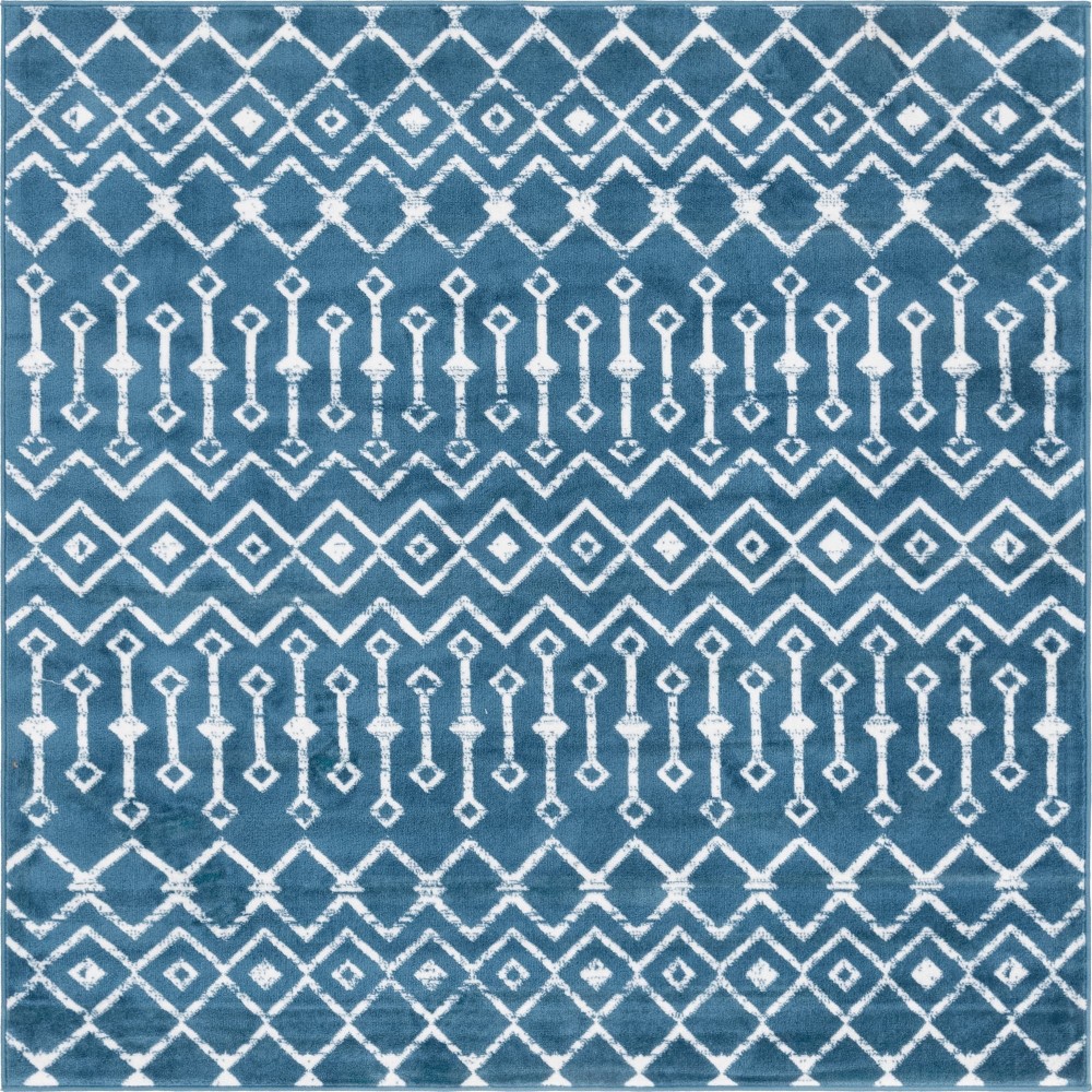Rug Unique Loom Moroccan Trellis Dark Blue Square 6' 0 x 6' 0 Rug Unique Loom Moroccan Trellis Dark Blue Square 6' 0 x 6' 0