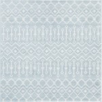 Rug Unique Loom Moroccan Trellis Light Blue Square 6' 0 x 6' 0