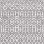 Rug Unique Loom Moroccan Trellis Light Gray Square 6' 0 x 6' 0