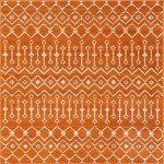 Rug Unique Loom Moroccan Trellis Orange Square 6' 0 x 6' 0