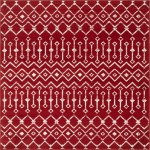 Rug Unique Loom Moroccan Trellis Red Square 6' 0 x 6' 0