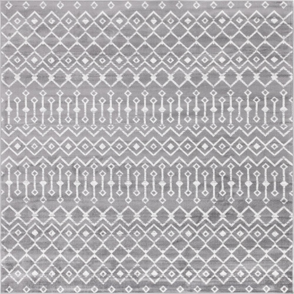 Rug Unique Loom Moroccan Trellis Dark Gray Square 8' 0 x 8' 0 Rug Unique Loom Moroccan Trellis Dark Gray Square 8' 0 x 8' 0