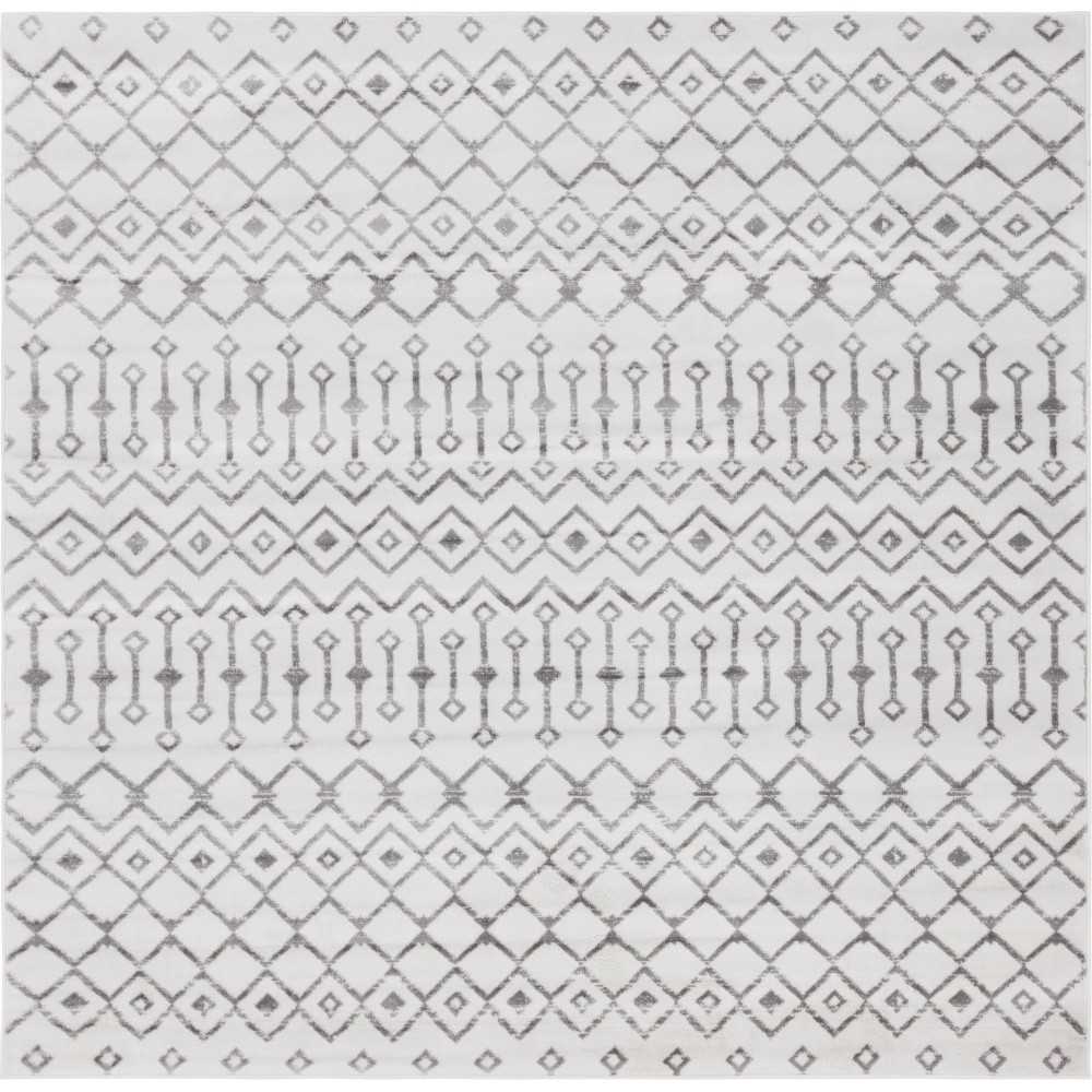 Rug Unique Loom Moroccan Trellis Ivory Square 8' 0 x 8' 0